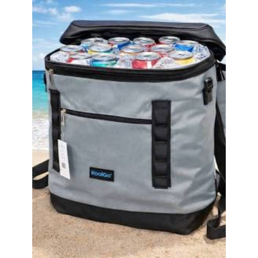 NWT Koolgo Black & Gray 20 Can Backpack Cooler